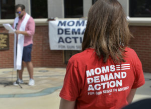 Gun violence prevention group holds gathering in Mon. County Courthouse Square